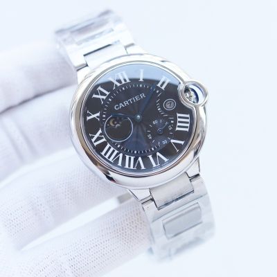 Cartier 42MM 316L Steel Silver/Gold/Rose Gold Strap Men Watch